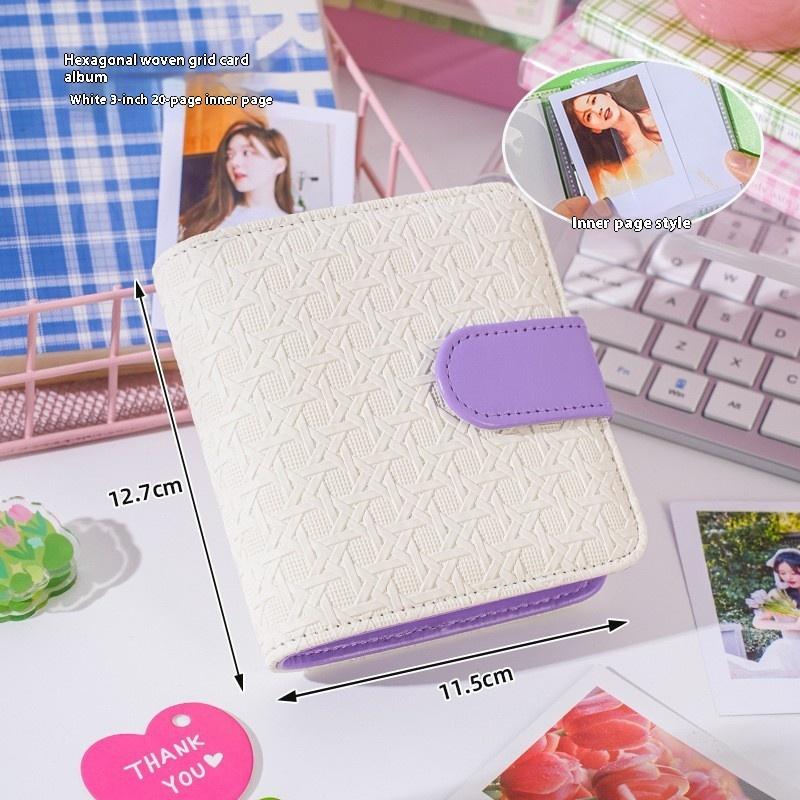 A5 Kpop Idol Photocards Holder PU Photo Album With 20pcs 3inches Sleeves Binder Collect Book For Photographs