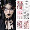 Unique Wound Shape Face Diamonds Halloween Scar Gem Stickers, Rhinestone Body Art Waterproof Makeup Decals Decals, Self Adhesive Temporary Tattoo for
