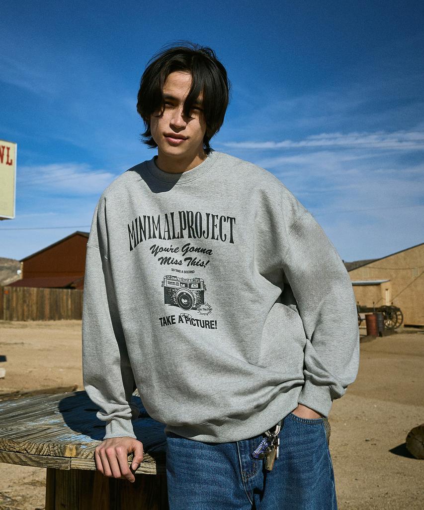MINIMALPROJECT Capture Moment Pigment Sweatshirt Mmt139-Z [Gray]