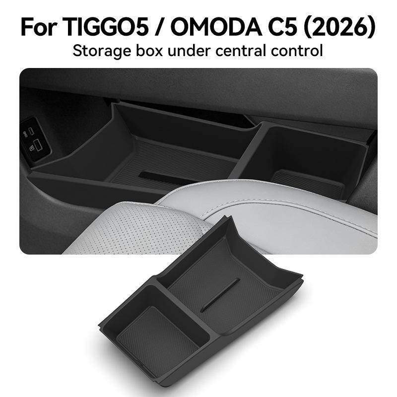 Für 2026 TIGGO5/OMODA C5 Mittelkonsolen-Aufbewahrungsbox Auto-Aufbewahrungsbehälter Zentrales Tablett-Organisations-Zubehör Aufräumen