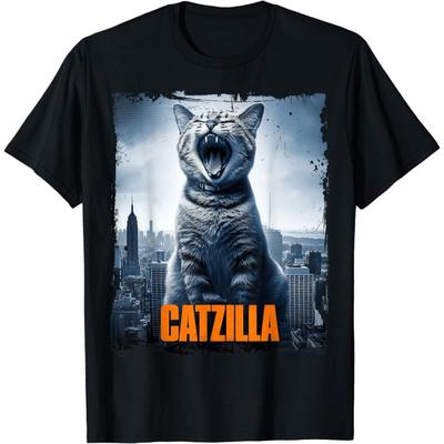 Catzilla Cat Japanese Art Funny Cat T-Shirt