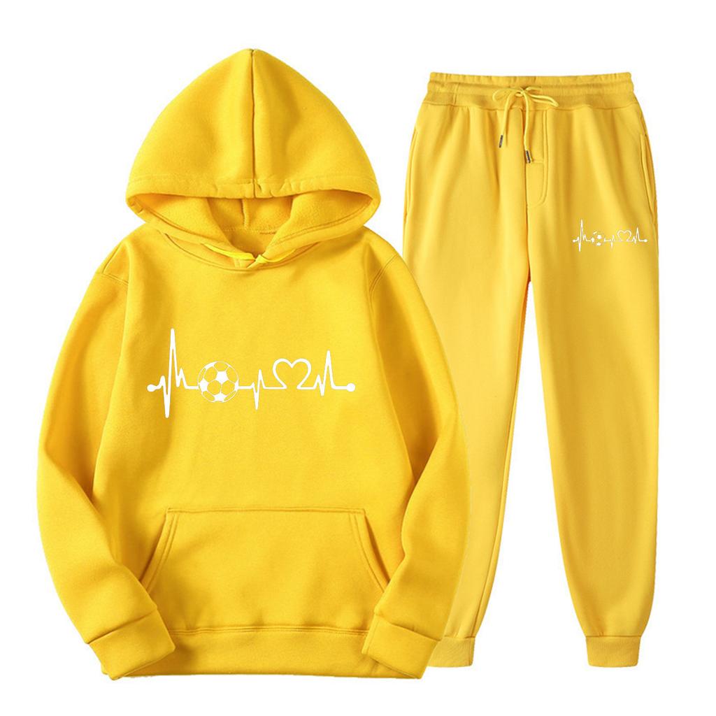 New European and American Spring and Autumn Women's Sports Sweater Set Fashion Casual Sweater Sweatpants Set Hoodie Women