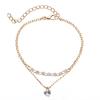 Personality Double Love Rhinestone Bracelet Crystal Sweet Fashion Wild Bracelet Women's Jewelry Bracelet Femme Acier Nurse