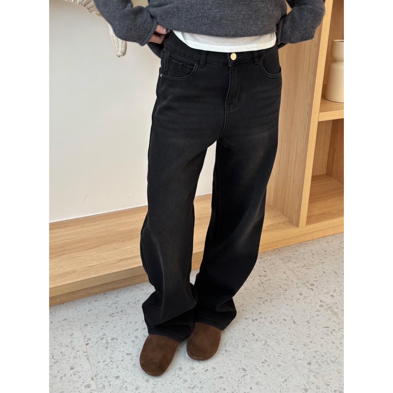 2025 Winter High Waist Retro Distressed Jeans with Contrast Stitching S