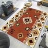 Vintage Rustic Colorful Geometric Print Area Rug Boho Soft Non-Slip Floor Carpet for Living Room Bedroom Office Home Decor