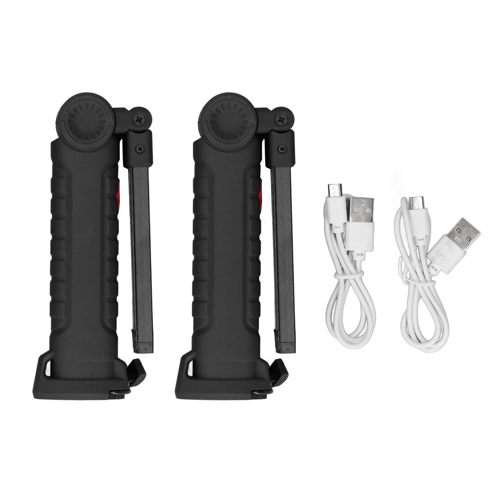 

2Pcs Rechargeable LED Work Light with Magnetic Base Outdoor Multi Functional Portable Foldable COB
