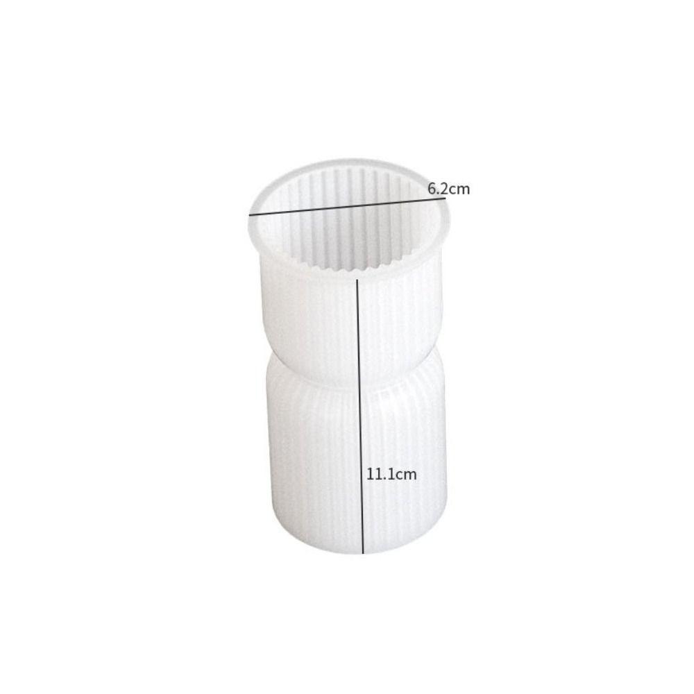 Gift Pinstripe Pillar Stripe Cylindrical Candle Mold Silicone 3D Candle Mould Geometry DIY Columnar Mold Candle Making