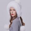 Fox Hair Lei Feng Hat Women's Winter Thickened Warm Mink Fur Hat Women's Korean Version Versatile Mink Ear Cap