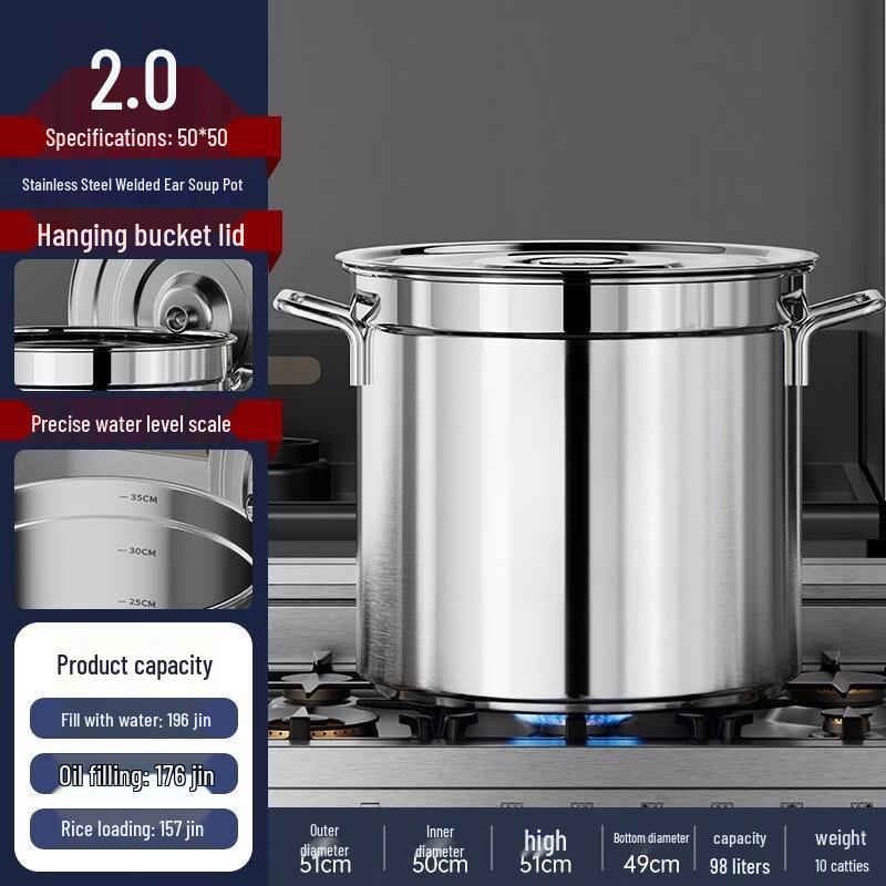 

Heavy-Duty Stainless Steel Stockpot with Lid