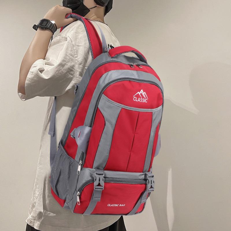 

Backpack Large Capacity Backpack Outdoor Travel Mountaineering Bag Business Travel Luggage Sports Canvas Luggage червоний