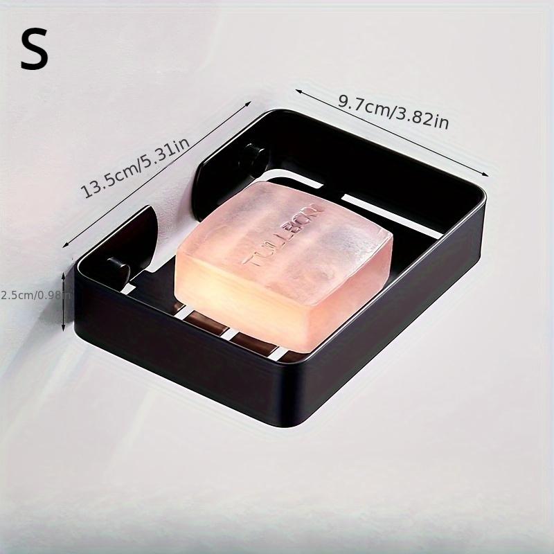 Покрытие из нержавеющей стали 304, неперфорированная мыльница, туалетная полка, настенная черная сливная мыльница S чёрный