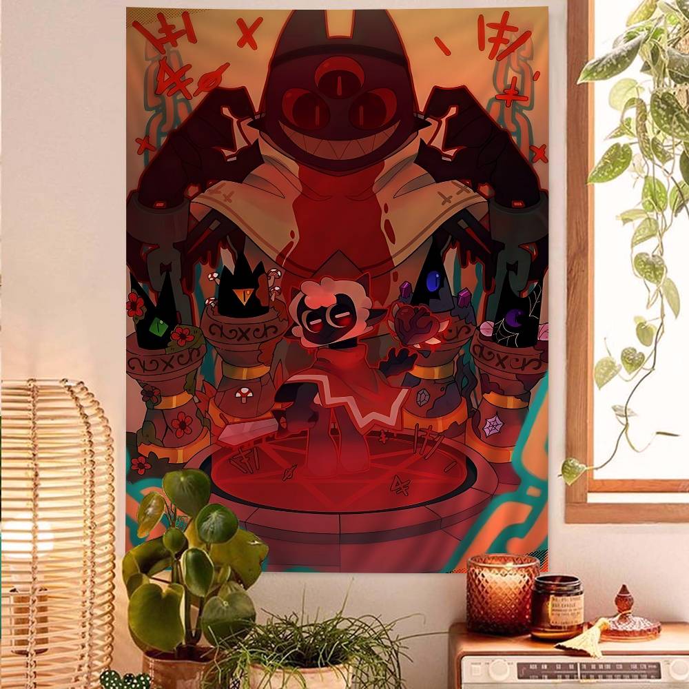 Game Cult Of The Lamb Colorful Tapestry Wall Hanging Bohemian Wall Tapestries Mandala Wall Hanging Sheets
