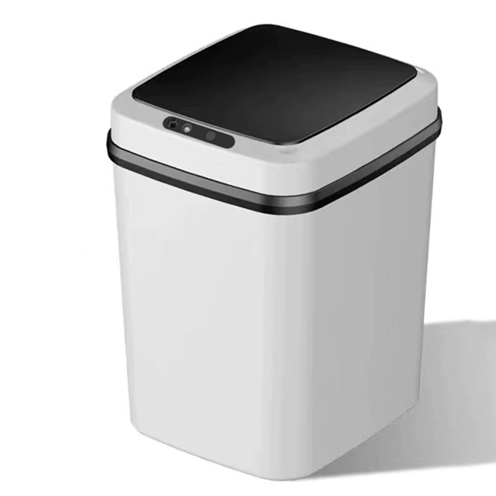 Smart Sensor Trash Can, Auto Open Lid, Touchless Bathroom/Kitchen Bin, 12L Large Capacity белый