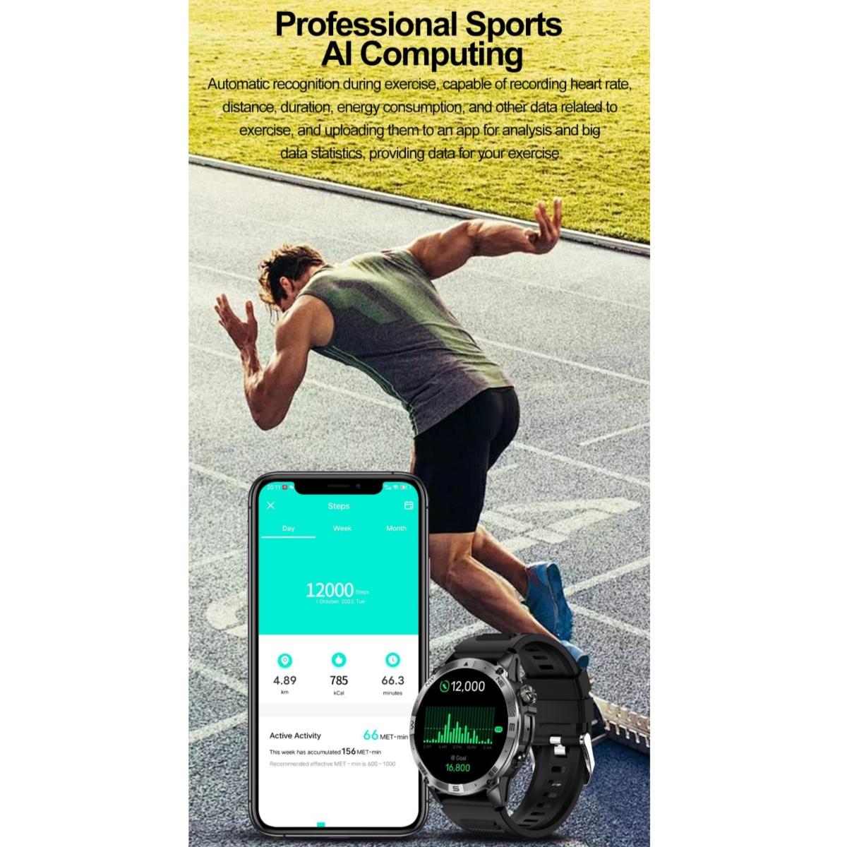 Rainbuvvy HK08 Android Smartwatch 1.43inch AMOLED Full Screen Touch 466x466 BT5.3 — фото 14