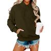 Oversized Hooded Sweatshirt for Women Long Sleeve Drop Shoulder Plush Pullover