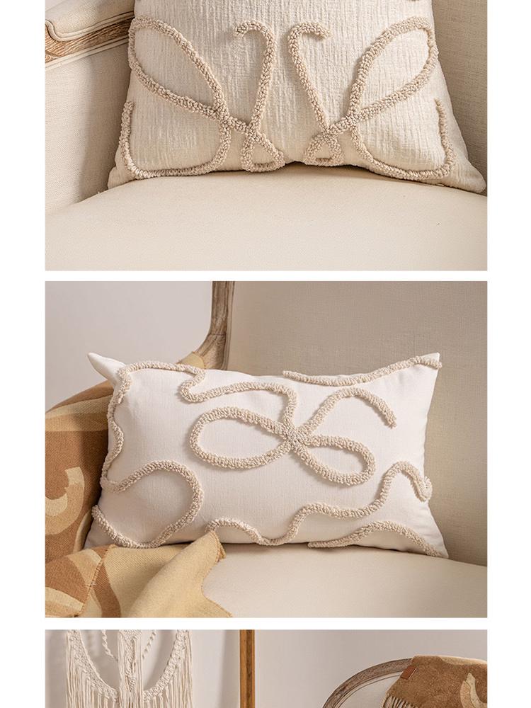 Luxury Minimalist Knitted Tassel Cushion Cover for Home & Hotel
