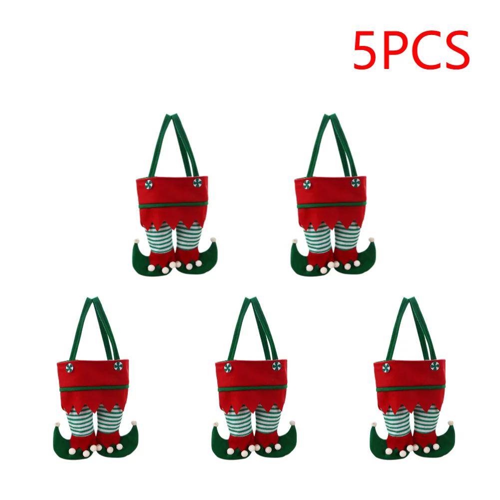 Christmas Elf Candy Bags Velvet Bags Santa Claus Pants Handbag Bags For Packaging Festival Party Decor Xmas Tree Decoration 2025