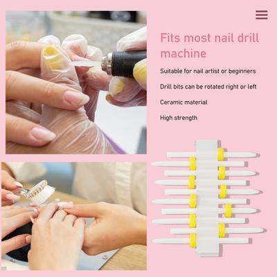 10PCS Beginner Friendly Cuticle Remover Bit Gentle Grinding Nail Grinding Head  Professional Salon