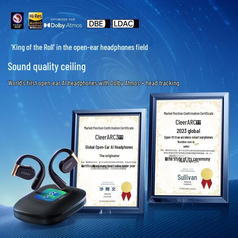 Cleer ARC3 Open-Ear AI Sport Bluetooth Headphones