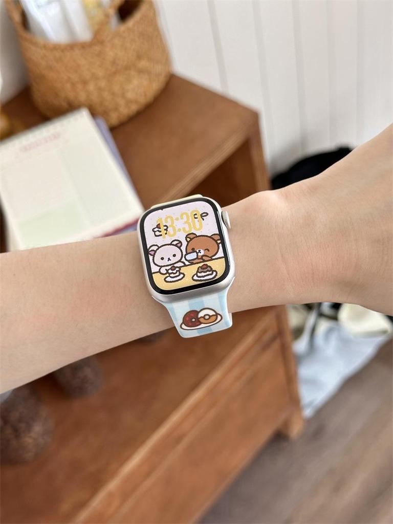 Cartoon Silicone Buckle Band for Apple Watch Series 10/9/8/SE