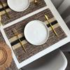 Pastoral paper rope woven placemat ins miscellaneous retro Christmas decorative mat wedding creative paper thermal insulation table mat