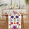 ANNA QUEEN Boho Floral Table Runner 13x72 Inch, Colorful Mexican Otomi-Style, Folk Art Table Decor for Dining Table, Fiesta Party, Kitchen, Wedding