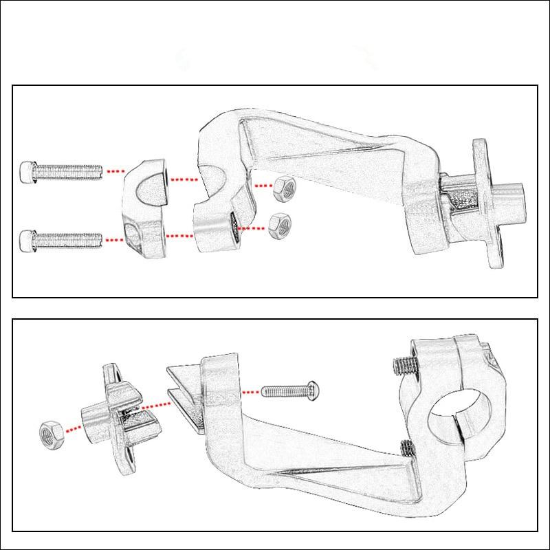 1 Par 22mm Motorcykel Universal Vindsäkert Handskydd Flerfärgat Sköld Ombyggnads Tillbehör