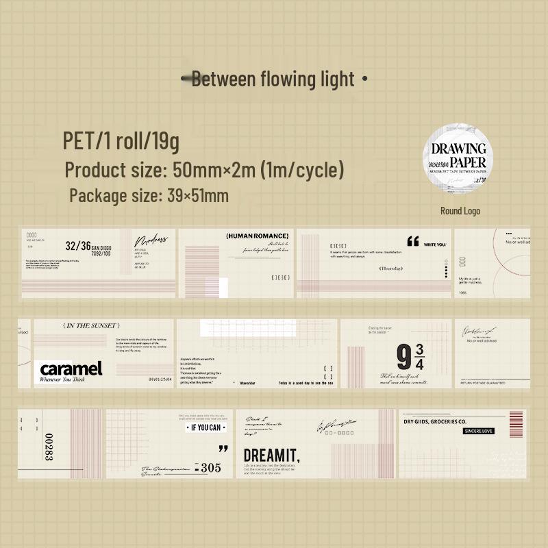 Tomato Sauce Girl Collage PET Tape: Light Painting Series DIY Decoration Stickers