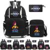 3Pcs/set K-pop Printed Backpack with Pengcil Case Shoulder Bag for Teenager Girl Boy Bookbag Large Capacity Waterproof Travel Bag Kid Gift Mochila