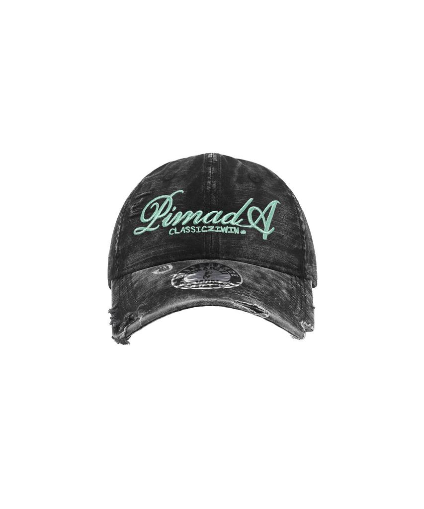 Pimadajiwin Crazy Damaged Washed Ball Cap_Black(Mint)