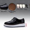 Women's Oxford Flats  Leather Wingtips Lace-Up Comfort Platform Casual Shoes for Spring Autumn