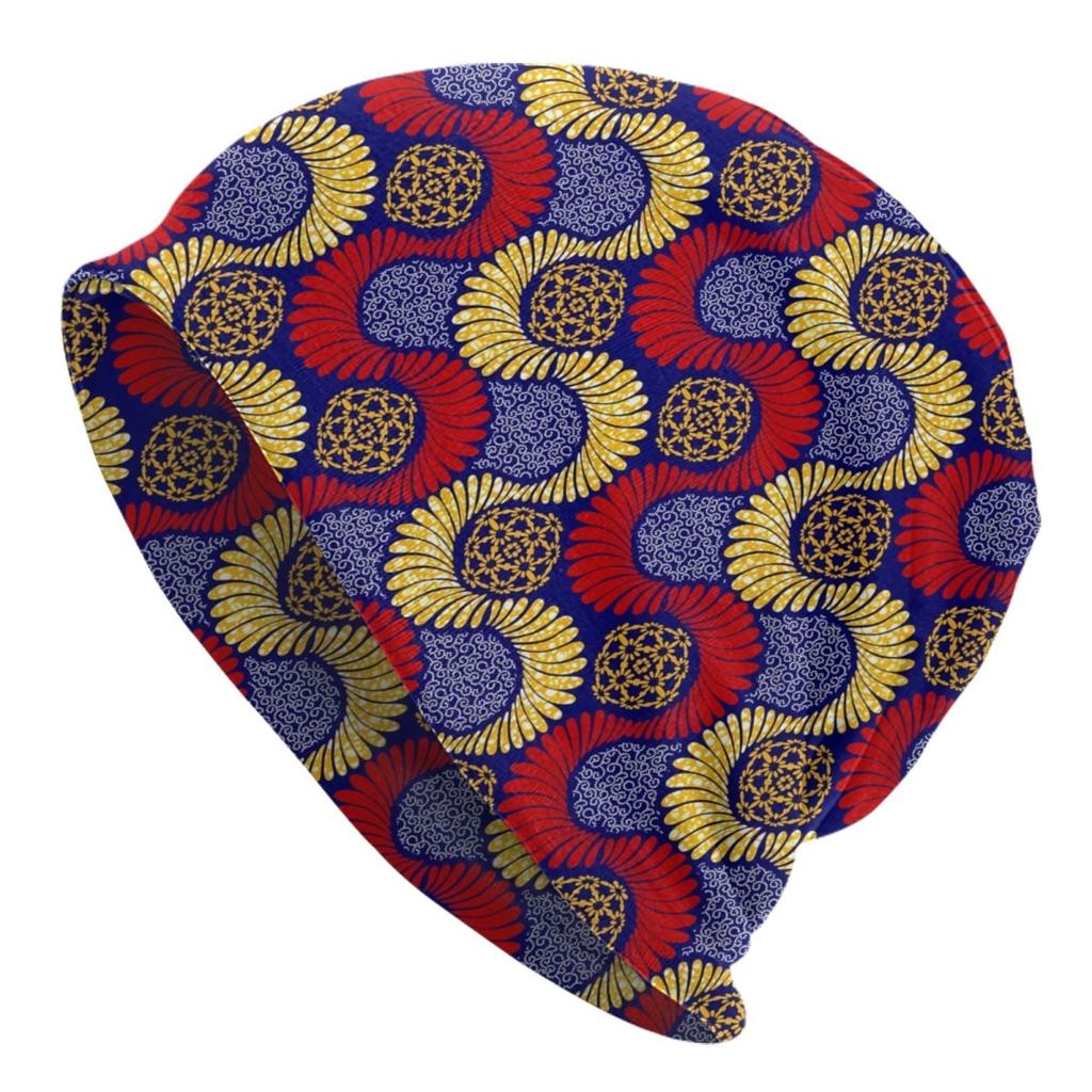 Custom African Ethnic Tribal Ankara Pattern Bonnet Hat Knit Hat Unisex WoUnisex Fashion Unisex Adult Winter Warm Skullies Beanies Caps