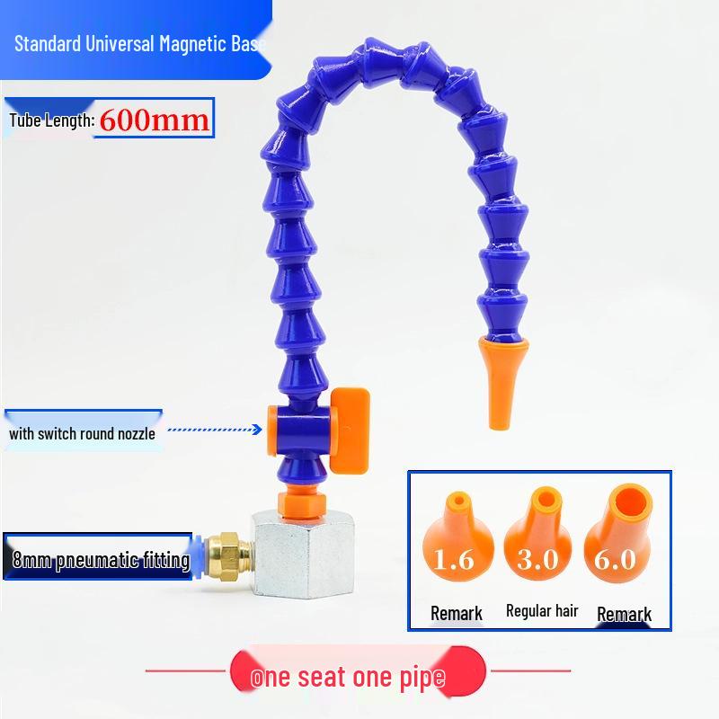 Adjustable Magnetic Base Air Nozzle with Universal Gooseneck Tube