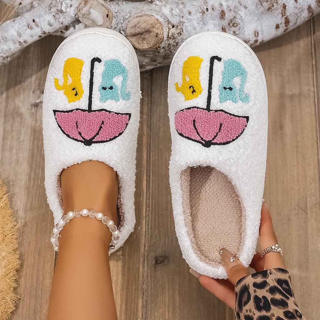 Fashion Women's Home Slippers Umbrella Cat Fluffy Country Nashville Slides Comfortable Comfy Cowboy Style Houseshoes Winter Shoes