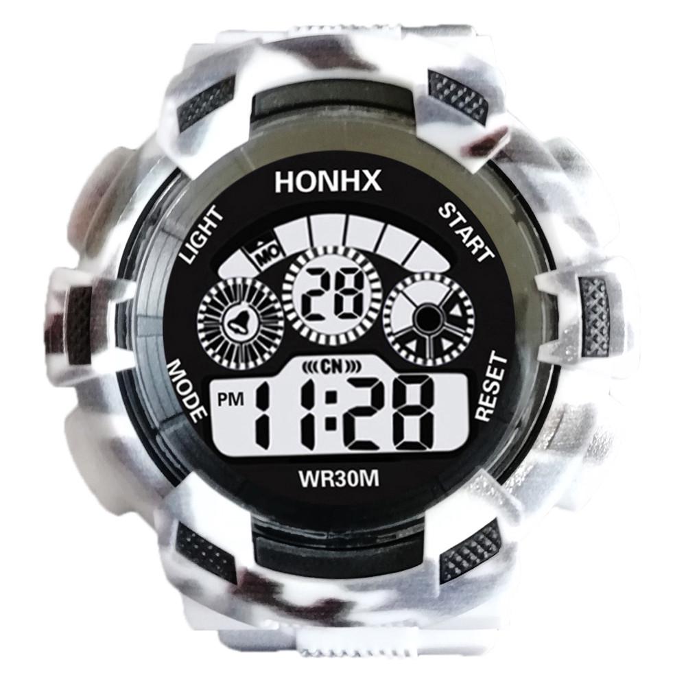 Módní pánské digitální LED analogové Quartz Alarm Date Sportovní náramkové hodinky