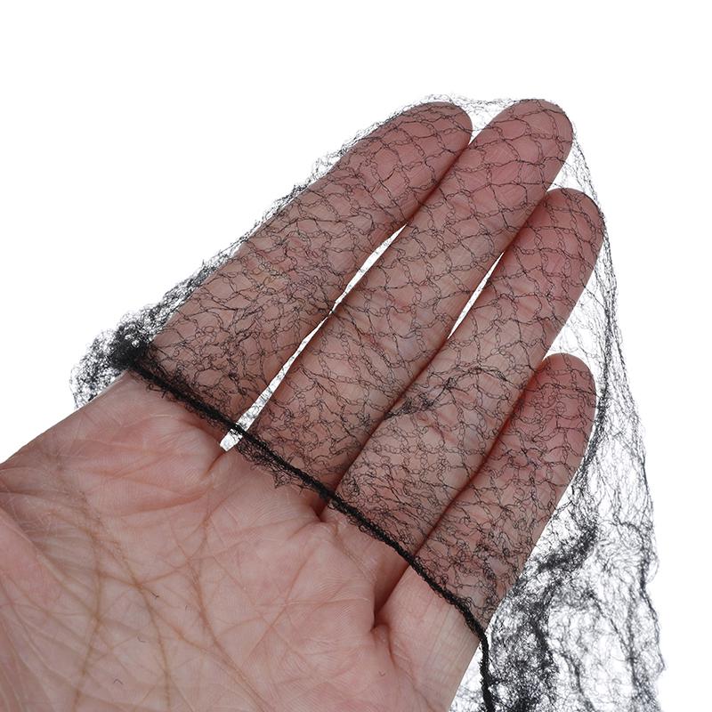 50/100Pcs Women Hair Nets Invisible Elastic Edge Mesh Black Snood Wig Cap