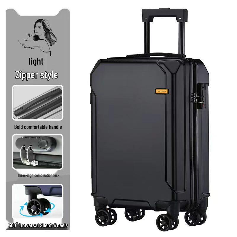 Kangaroo Leather Travel Suitcase - Durable, Large Capacity for Men, Women, and Students with Password Lock and Trolley Wheels.