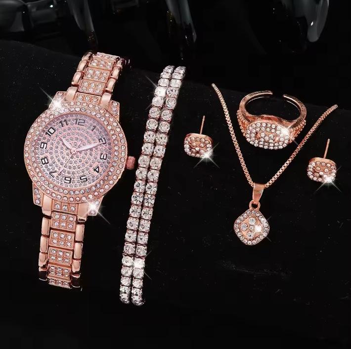 Popular Fashion Ladies Watch Set Cornucopia Quartz Watch Necklace Ladies Bracelet Watch Bulk price
