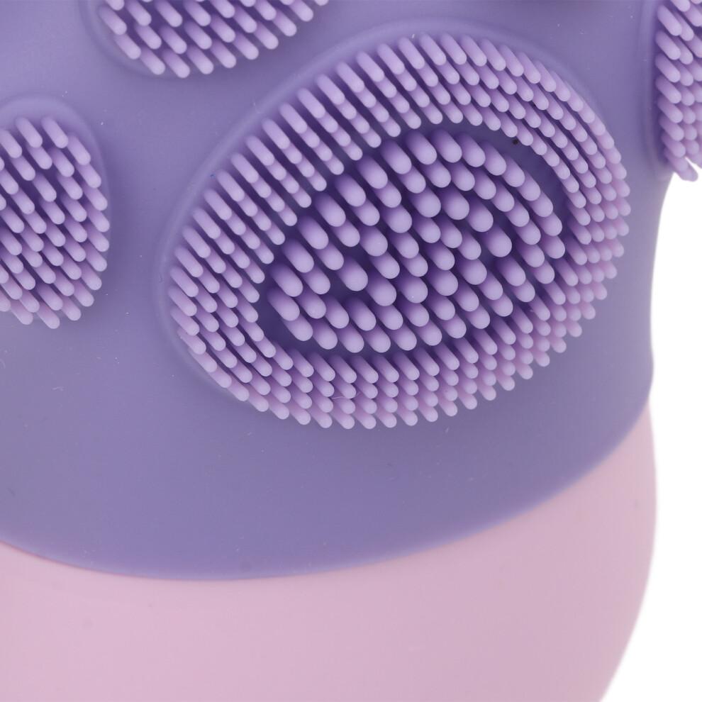 Ice Face Roller Cold Ice Mold Holder Silicone Reusable for Face Beauty DIY Facial Care Purple Cat Claw with Comb