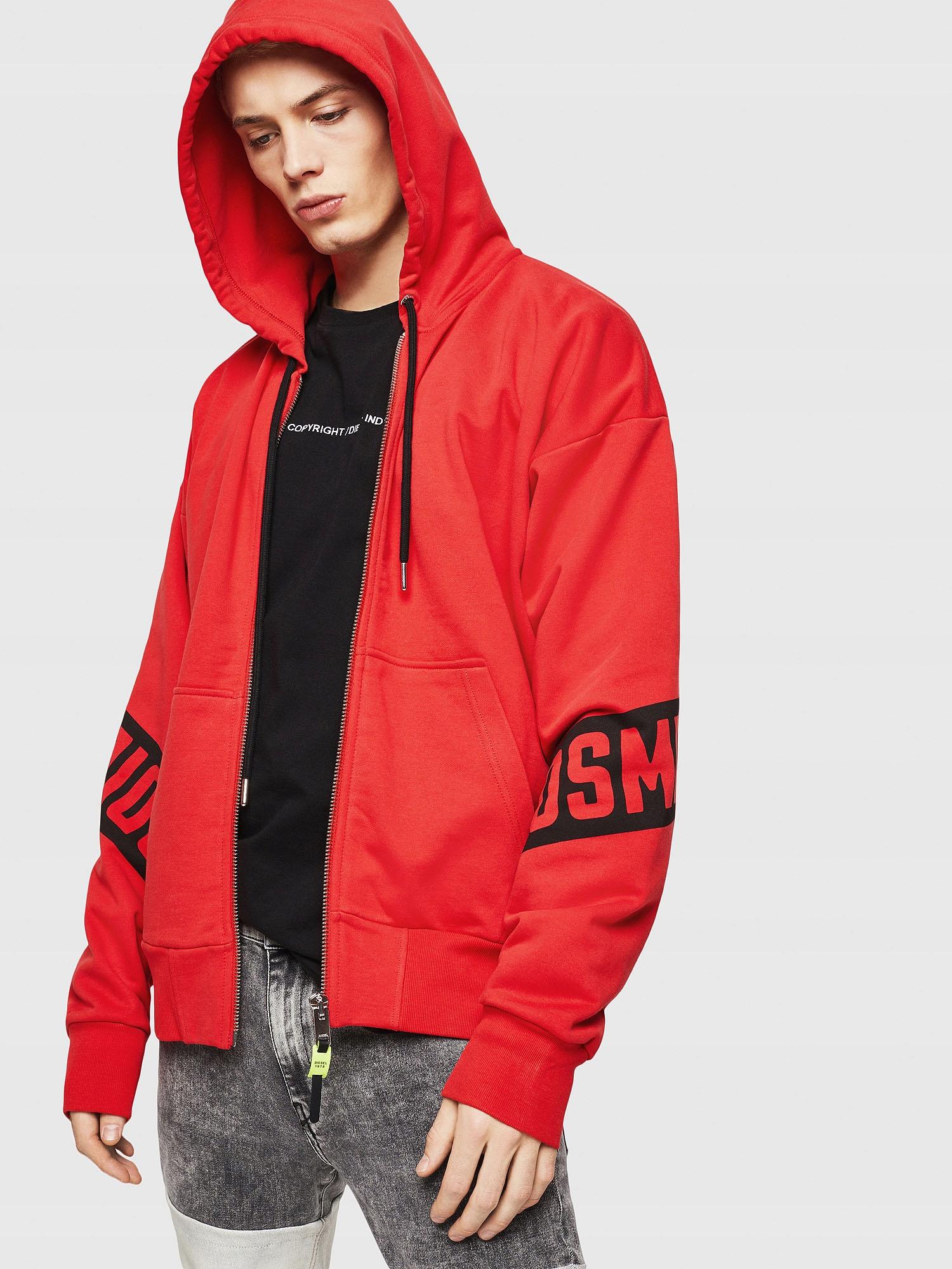 SuperMerchantEU G971 Diesel S Alby Zip Heren Gedrukt Sweatshirt S