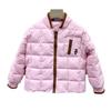 Girls' Pink Korean-Style Winter Baseball Jacket - Cotton Padded, Lightweight, Thick Kids' Coat.