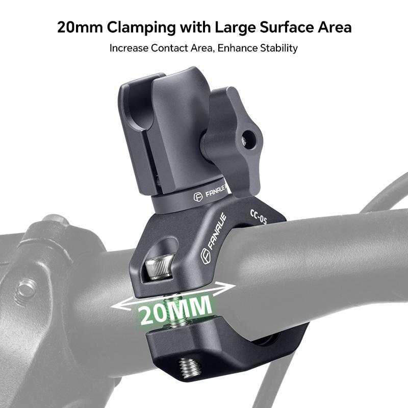 FANAUE Supporto per Telefono Cellulare da Moto Manubrio Estensione Cerchio Testa Sferica Base Fotocamera Sportiva Smontaggio Rapido Antifurto