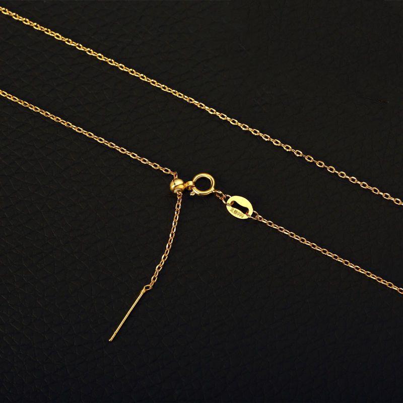 Gold-Plated Universal Necklace for Beads - Cross Pin Design for DIY Pendants