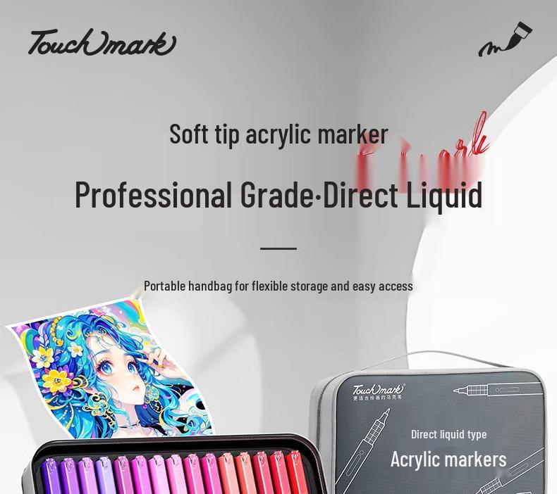 Soft Tip Acrylic Marker Pen Set for Kids' Art - Stackable, 60 or 80 Colors