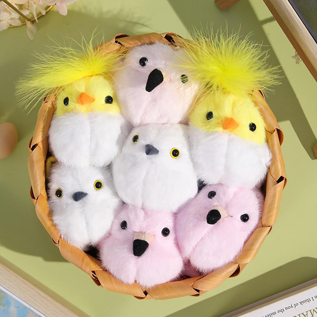 Non-Toxic 1Pc Cute Chirping Bird Parrot Shake And Make Sound Plush Toy With Keychain Bell Flamingo Backpack Pendant Decor Christmas Gift