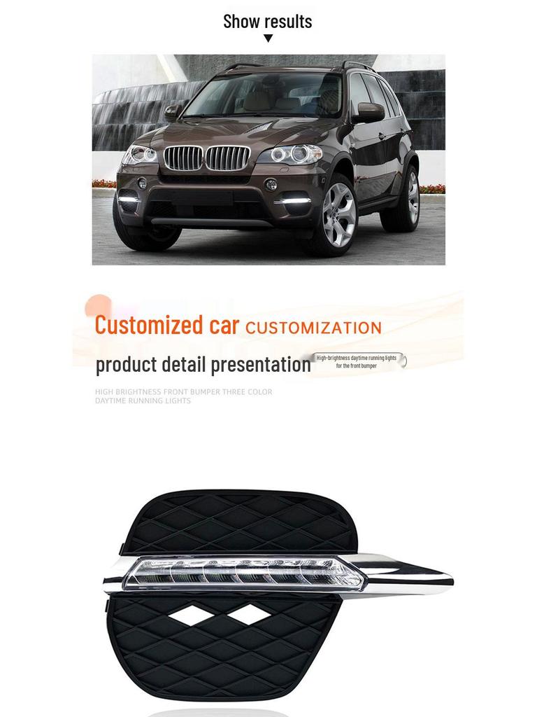 Compatible Daytime Running Light for BMW X5 E70 (2011-2013) - Single Unit