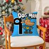 Comic Cartoon Dogmans Pillow Case Silky elegant Comfort Sofa Bed Invisible zipper