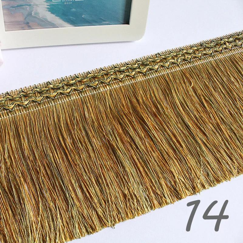 11.7M Braided Webbing Fringed Lace Boho Curtain Trim 16cm Width Polyester Tassel DIY Upholstery Decor European Trim Accessories