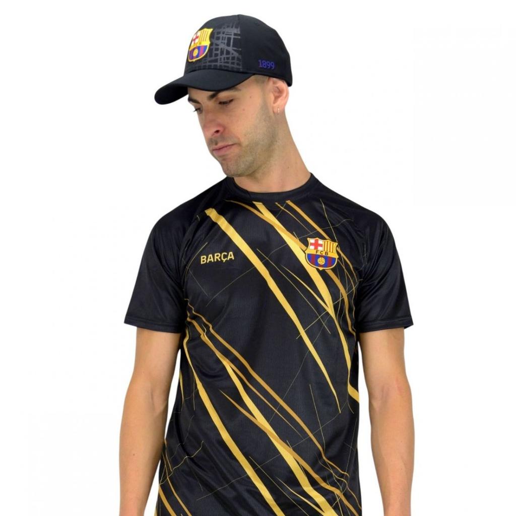 FC Barcelona czapka z daszkiem bejsbolówka Cap Cross Black FCB 5001GEXNN czarny OSFM