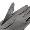 Dior All Leather Logo Embossing Leather Gloves Black Leather Women Used